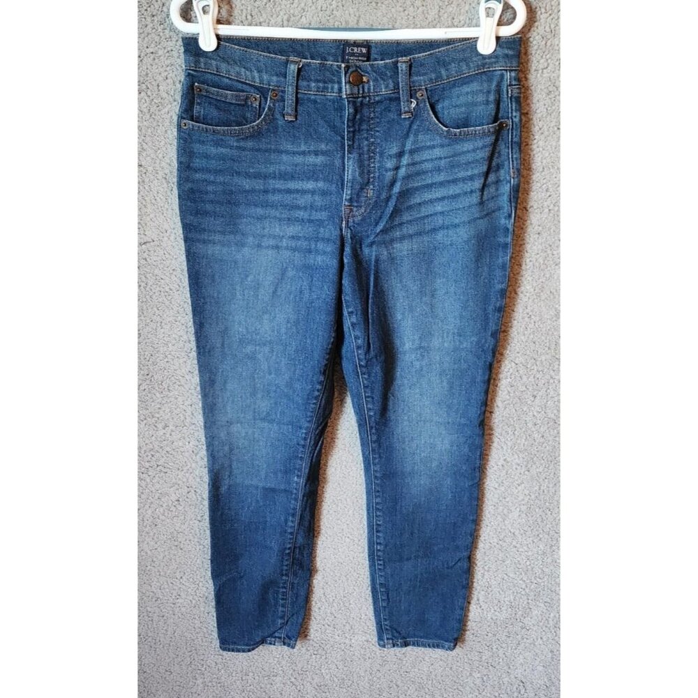 J. Crew Women's 9” High Rise Skinny Toothpick Jeans Stretch Mid Wash BA788 Sz 29